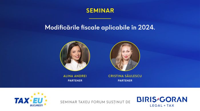 Alina Andrei & Cristina Săulescu @ TaxEU Forum, 9 februarie 2024
