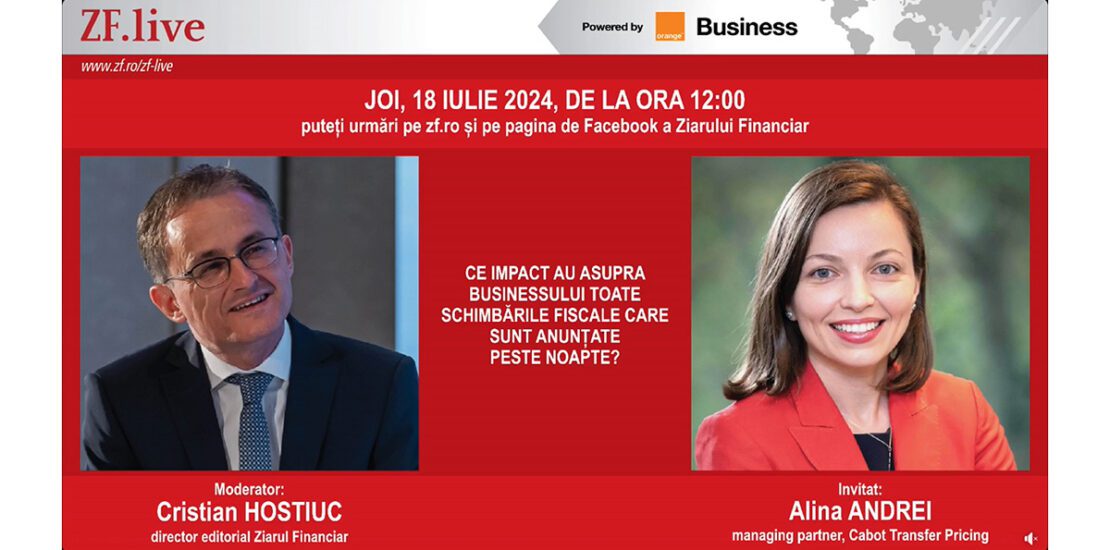 Alina Andrei @ ZF.live: Ce impact au asupra businessului toate schimbările fiscale care sunt anunțate peste noapte?