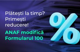 Formularul 100, actualizat: ANAF introduce bonificația de 10% pentru impozitul pe construcții